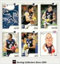 2009 Herald Sun AFL Trading Card Base Card Team Set Carlton (13)