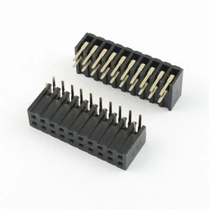 10Pcs 2mm 2.0mm 20P 2x10 Pin Connector Female Header Strip Double Right Angel - Picture 1 of 6