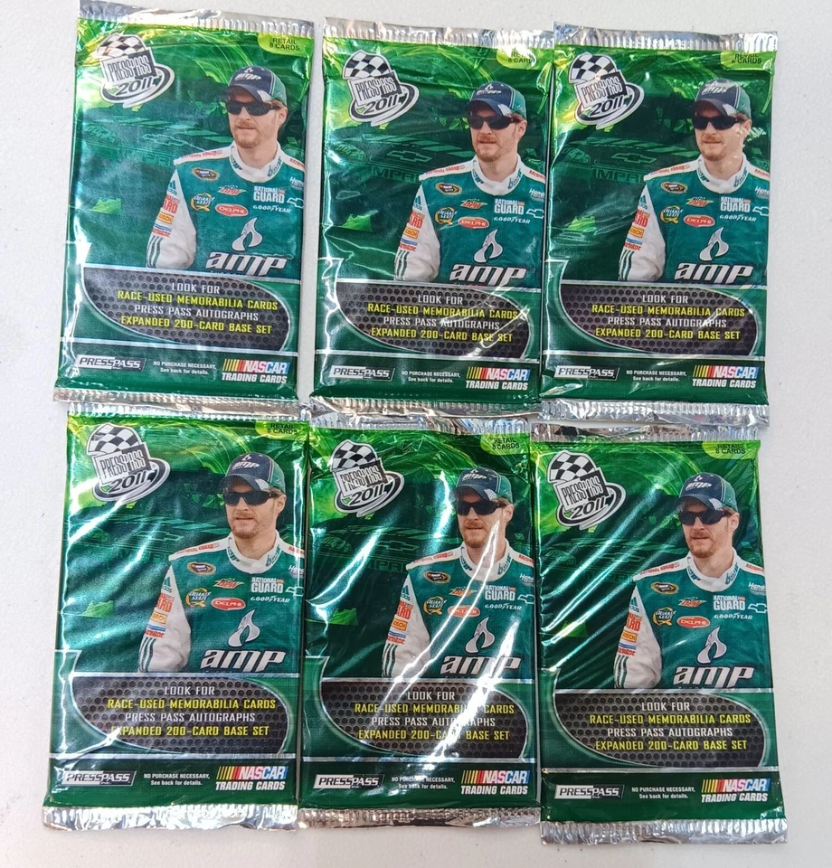 2011 Press Pass NASCAR Racing Packs Factory Sealed Lot Of 6 - Image 1 of 2