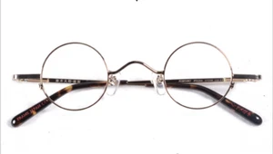 Small Round Black Steve Jobs eyeglasses men's gray round glasses golden eyewear - Picture 1 of 13