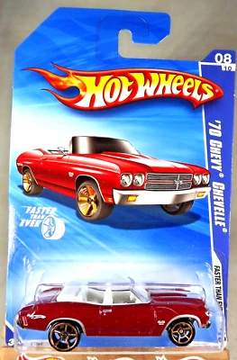 Chevy Chevelle 2010 Hot Wheels Walmart #136 más rápido que nunca 8/10 '70 rojo con FTEsp Foto 1 de 4