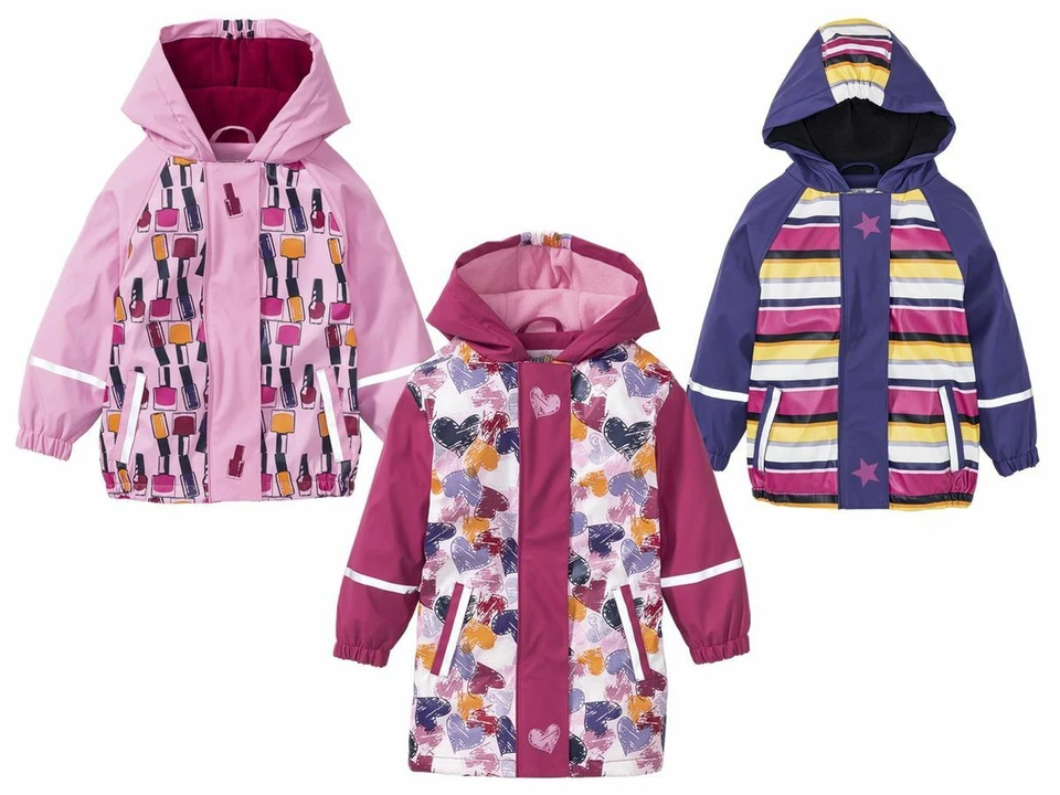 Lupilu Kinder Mädchen Matsch Buddeljacke Buddel Regen Jacke Wind- & Wasserdicht