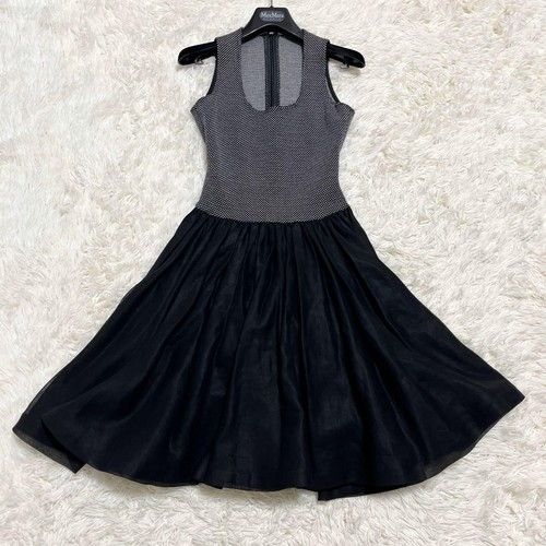 Autentico abito Christian Dior cotone nylon manica lunga motivo a pois casual