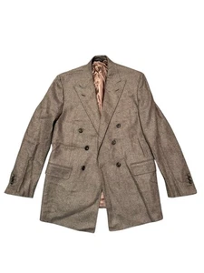 Thom Sweeney Malibù Double Breasted Blazer Jacket 48 US 38R 100% Wool NWT - Picture 1 of 19