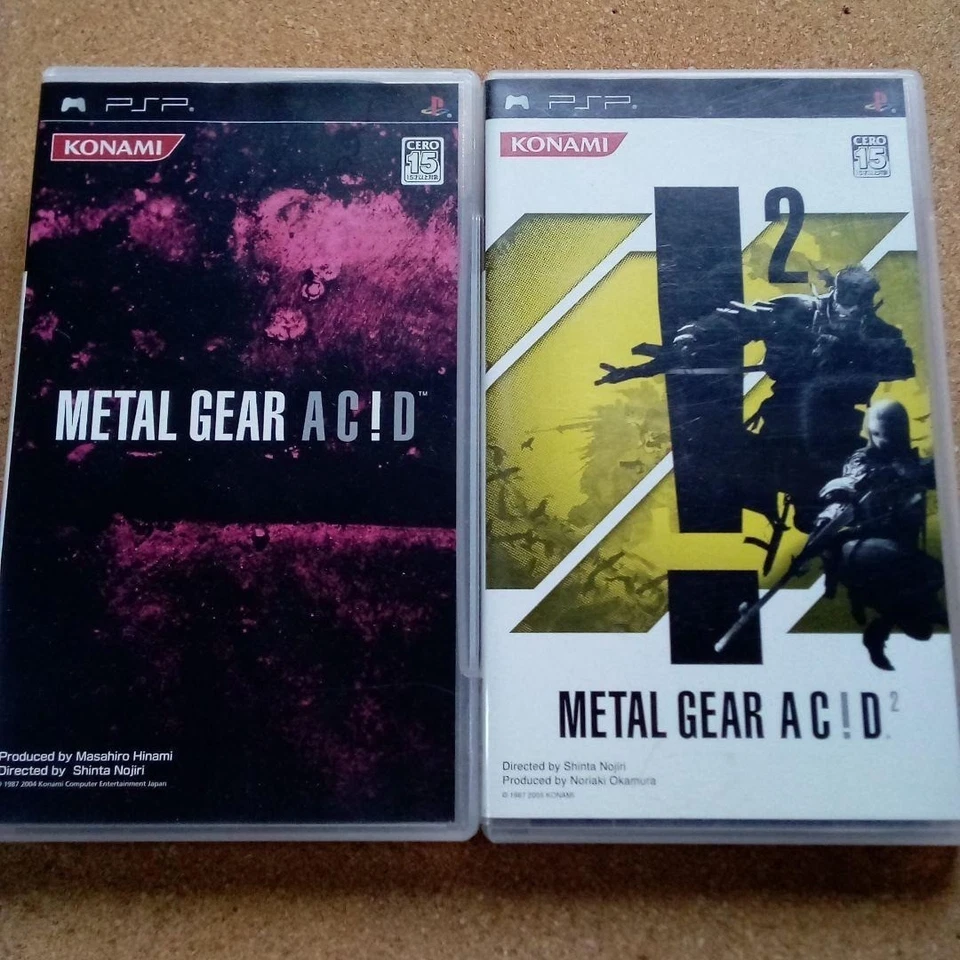 Metal Gear Acid & Acid 2 Set Sony PSP Japan Version Metal Gear Solid AC!D Tested - Image 1 of 4
