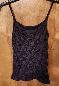 Woman's smocked spaghetti strap (Adjustable) top brown (S), Retro Fairy Fitted - Picture 1 of 12