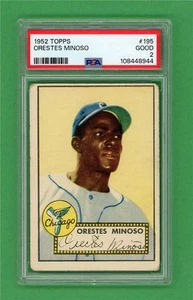 1952 Topps #195 Minnie Minoso ** ROOKIE ** PSA Good 2 ** Chicago White Sox card - Picture 1 of 2