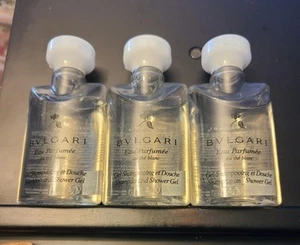 3 × Bvlgari Weißer Tee au the blanc Shampoo & Duschgel Reisegröße 1,3 flüssige Unzen pro Stück - Bild 1 von 2