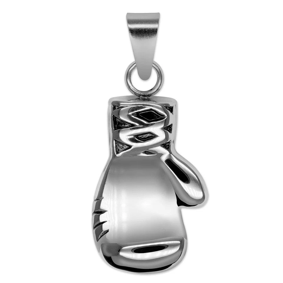 Kettenanhänger Boxhandschuh Kugelkette Edelstahl Boxen Kampfsport 3D Sparring  - Bild 1 von 1