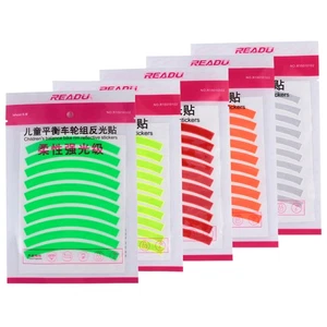 5 piezas pegatinas reflectantes para seguridad de bicicletas colores fluorescentes - Imagen 1 de 12