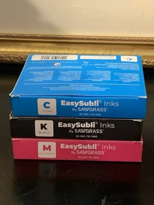 3 Sawgrass EasySubli Tinte SG500 & SG1000 31 ML schwarz, magenta, cyan Ablaufdatum 31.10.24 - Bild 1 von 4