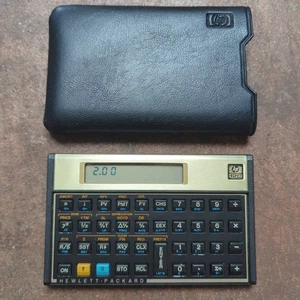 HP 12C Financial Calculator w/ Case Hewlett-Packard Very Good Condition - Picture 1 of 7