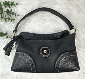 Dooney and Bourke Tassel Shoulder/Hand Bag Handtasche Black Vintage Gently Used! - Bild 1 von 12