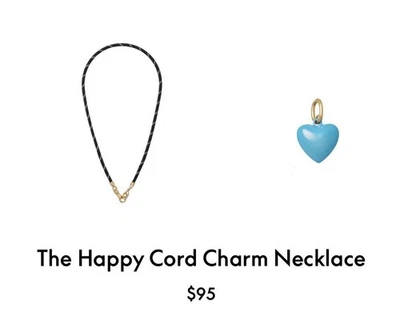 Collar ROXANNE ASSOULIN The Happy Cord Charm Negro/Turquesa Foto 1 de 4