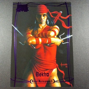 # /199 Elektra Epic Purple Foil 5x7 Marvel Masterpieces XL Oversized Card - Picture 1 of 22
