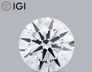 IGI Certificate 1.15 Carat D Color VVS2 Clarity Round Cut CVD Lab Grown Diamond - Picture 1 of 8