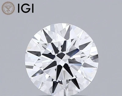 IGI Certificate 1.15 Carat D Color VVS2 Clarity Round Cut CVD Lab Grown Diamond - Image 1 of 4