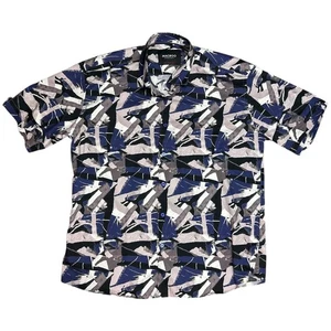 Maceoo Galileo Retroactive Blue Short Sleeve Casual Button Down Shirt sz 2XL XXL - Picture 1 of 7