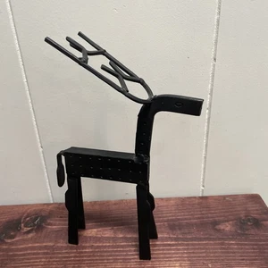 Vintage rustikaler schmiedeeiserner Hirsch Handarbeit Rentier Deko primitiv Weihnachten - Bild 1 von 3