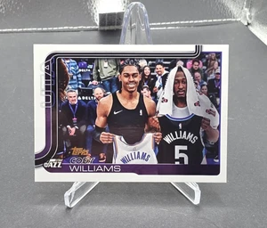 2025 Topps Basketball NBA Flagship Cody Williams Golden Mirror SSP Card #130 - Picture 1 of 2