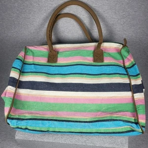 Mujer Cartera Bolso de Hombro Tejido Algodón Bolso Rojo Azul Rosa Rayas Boho Vintage - Imagen 1 de 14