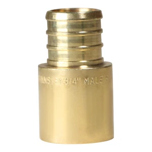 25 Pieces XFITTING 3/4" PEX-B Crimp x 3/4" Male Sweat Adapter, Lead Free Brass - Picture 1 of 9