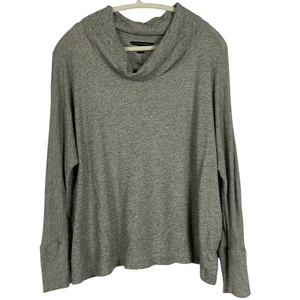 Top Banana Republic manica lunga grigio e panna con collo alto, taglia large - Foto 1 di 9