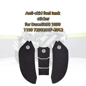 Motorcycle Side Tank Grips Fuel Decals Stickers for Ducati 899 1099 1199 1299 20 - Picture 1 of 12
