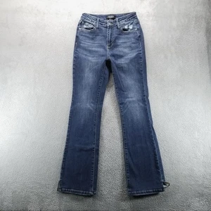 Judy Blue Jeans Womens 28 Blue Slim Bootcut Mid Rise Stretch Dark Wash Denim - Picture 1 of 10