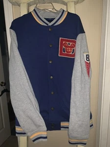 Giacca Disney Uomo XXL Blu Letterman Varsity Topolino 1971 Cappotto 2XL Nuova con etichette - Foto 1 di 4