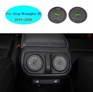 For Jeep Wrangler JL 2018-2020 Black Titanium Rear Air Outlet Vent Cover Trim 2X - Picture 1 of 1