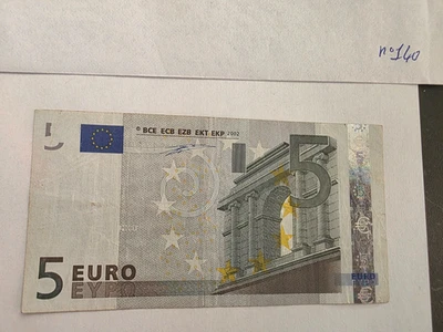 billet euro de 5 serie X allemagne signature willem 2002 (140) - Photo 1/3