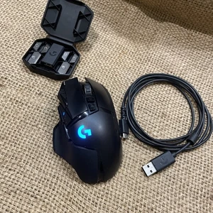 Logitech G502 Lightspeed Wireless Optical Gaming Mouse w/ RGB Light USB Weights - Picture 1 of 16