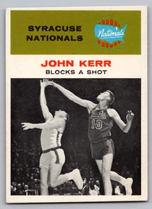 1961-62 FLEER #56 JOHN 'RED' KERR BLOCKS A SHOT - Picture 1 of 3