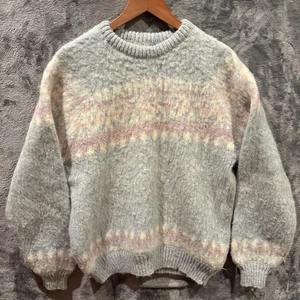 Vintage SPELANA Icelandic Yarn Women's Sweater Size Medium Made in Ireland Fuzzy - Picture 1 of 9