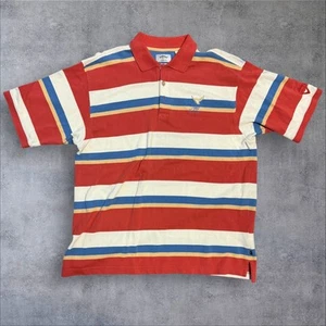 Vintage Callaway Golf Polo Striped L Mens Shirt Multicolored Cotton Owls Nest - Picture 1 of 6