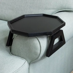 Bamboo Couch Arm Table, Clip On Tray Sofa Table for Couches. Sofa Arm Tray fo... - Picture 1 of 9