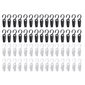 60 Pack Laundry Hooks Clip 4.3" Super Strong Plastic Swivel Hanging Clothes Pins - Picture 1 of 7