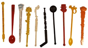 Swizzle Sticks Lot Stir Reusable Bar Drink x10 Liquor Seagrams Velvet A28/7 SP - Picture 1 of 4