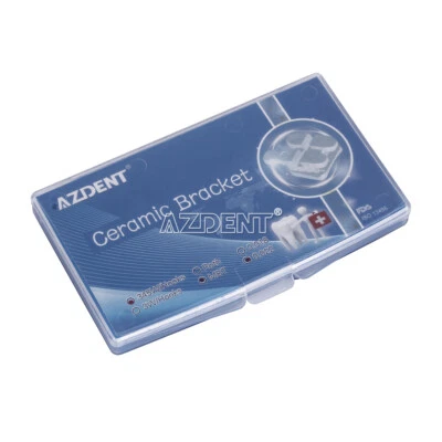 Dental Orthodontic Ceramic Brackets Brace MBT.022 3-4-5 Hooks Marked AZDENT - Image 1 of 4