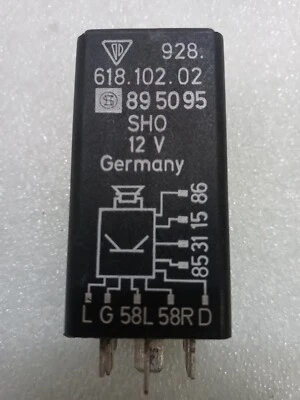 PORSCHE 964 993 944 968 928 RELÉ DE TIEMPO DE ADVERTENCIA Referencia Nº 928.618.102.02 GENUINO Foto 1 de 4