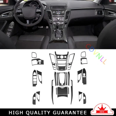 Juego completo interior decoración interior coche fibra carbono real para Cadillac CTS 08-13 Foto 1 de 4