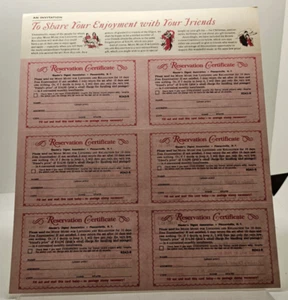 Una invitación - Certificado de reserva - Inserto de registro vintage - Imagen 1 de 2