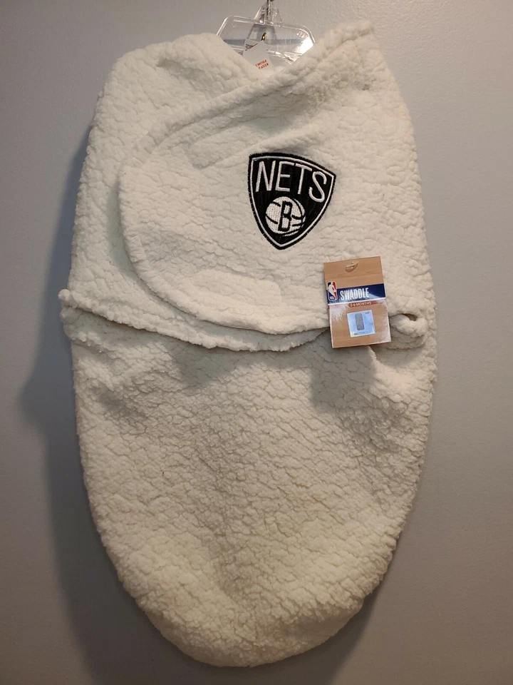 Cobertor de bebê Brooklyn Nets NBA Sherpa Swaddle • Nova York  - Imagem 1 de 3