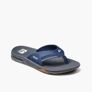 Reef Men's Fanning Flip Flop Sandals with Integrated Bottle Opener - Picture 1 of 9