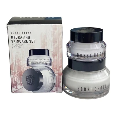 Bobbi 棕色护肤套装保湿 2 件套面部和眼霜 24 小时保湿 全新带盒 — 第 1/4 张图片