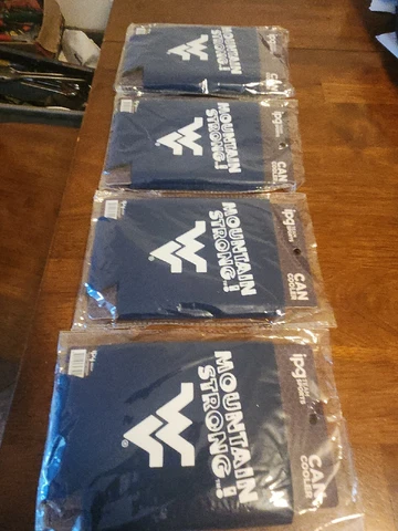 West Virginia Mountaineers Can Cooler Collapsible Lot Of (4) Cover