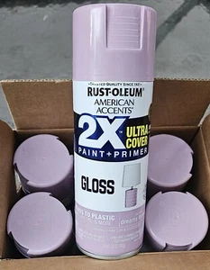 RUSTOLEUM ULTRA COVER 2X GLOSS DREAMY LAVENDER SPRAY PAINT 6pk - Picture 1 of 3
