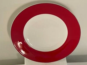 Lenox Kate Spade Rutherford Circle Red Luncheon Salad Accent Plate New - Picture 1 of 12