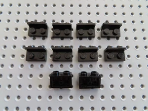 Lego 10 x Bracket Winkel Platte Konverter 99780 1x2-1x2 invers negativ  schwarz - Bild 1 von 1